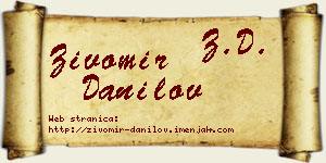 Živomir Danilov vizit kartica
